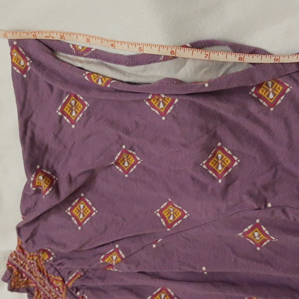 Colleen Lopez Off-The-Shoulder Smocked Neck Peplum Boho Top, Oversize L, NWOT - Picture 11 of 11